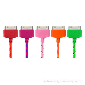Fabric Braided Round HDMI to USB Cable Adapter for iPhone 4/4S